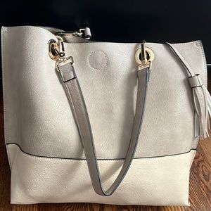 Suede handbag
